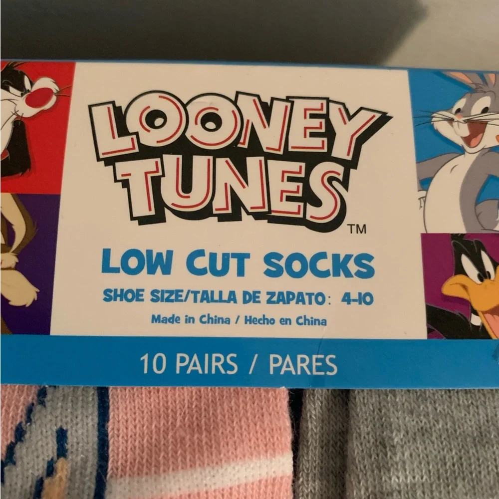 LOONEY TUNES Low Cut Socks 10 Pack Women's Shoe Size 4-10 NEW - Picture 6 of 6